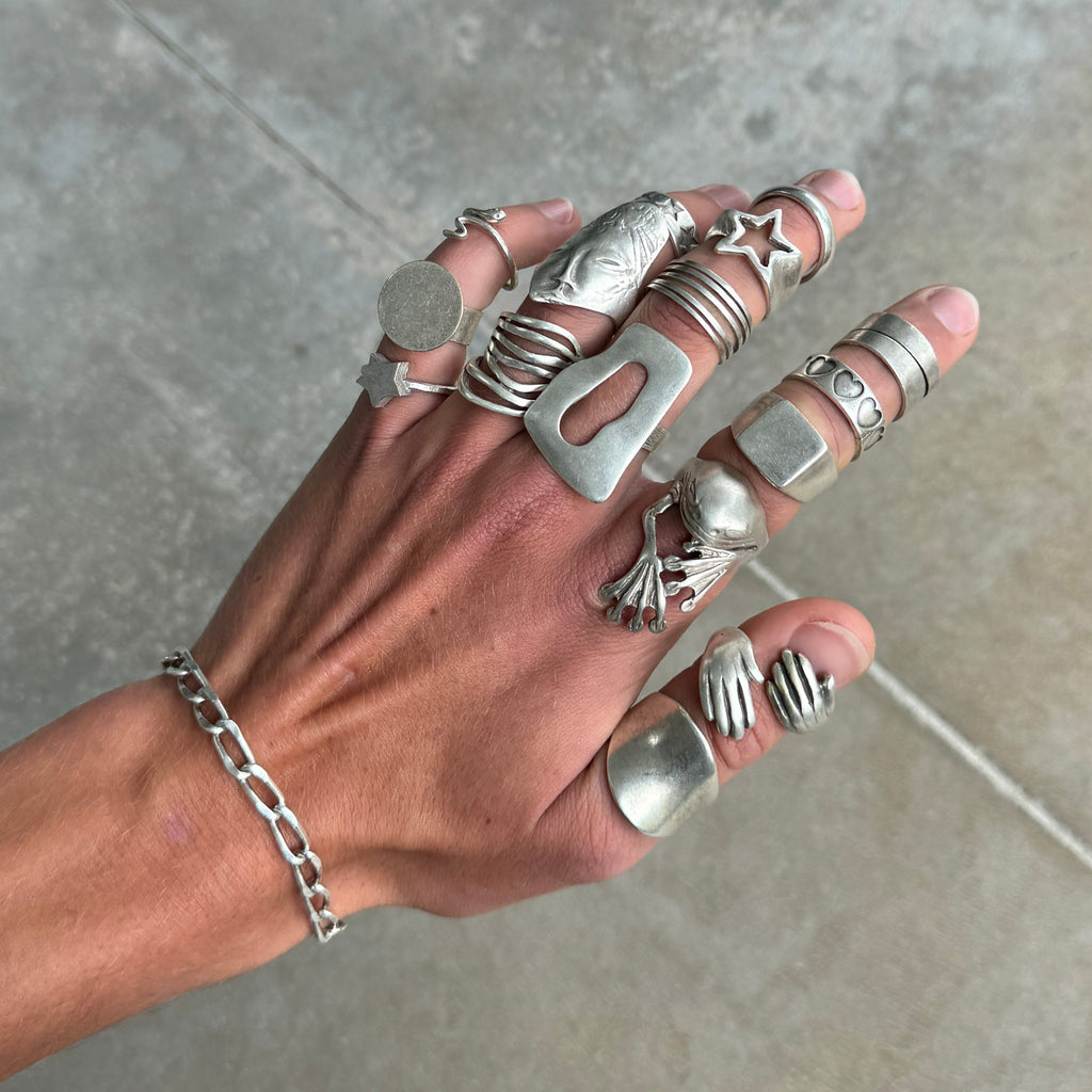 Organic Chunky Asymmetric Silver Ring